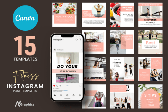 15 Fitness Instagram Post Templates