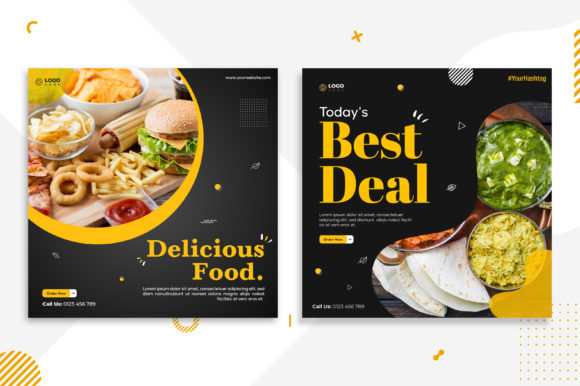 Elevate Your Brand with Professional Food Social Media Post Templates