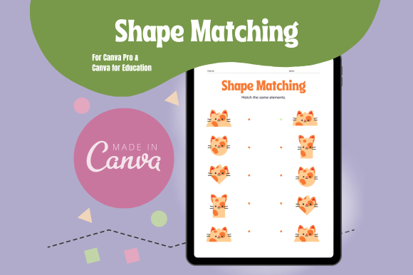 Farm Animals Math Shapes Canva Templates: A Playful Design Asset