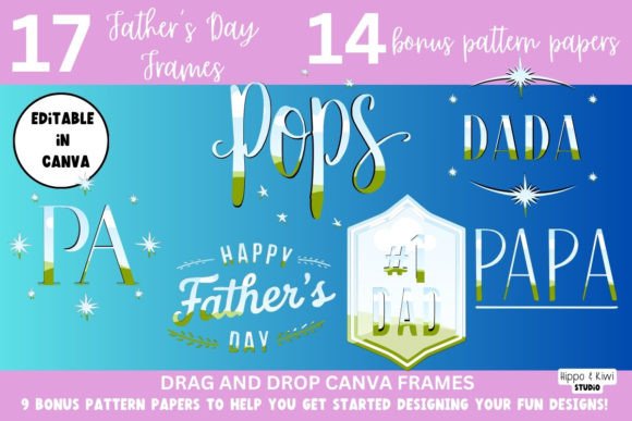 Father's Day Canva Frame Templates 2: Create Heartfelt Designs