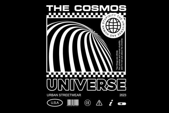 Streetwear T-shirt Design Templates: Aesthetic Quotes & Stickers