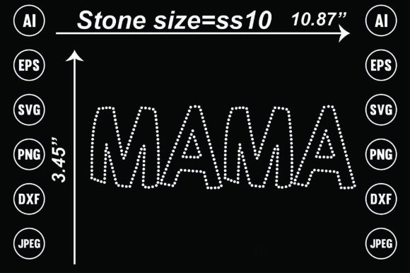 Unleash Your Creativity with ( Mama ) Rhinestone Templates Design