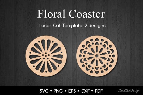 Unlocking Artisanal Charm with 2 Decorative Floral Coaster Templates