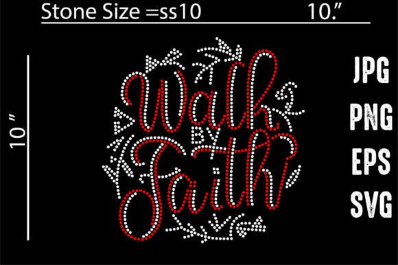 Walk by Faith Rhinestone Templates for Sparkling Designs